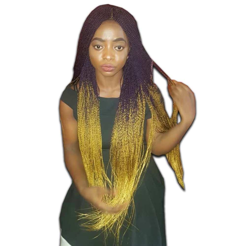 Ghana Braid Black And Sunny Gold Mix Color Twist Hair Presiderastores